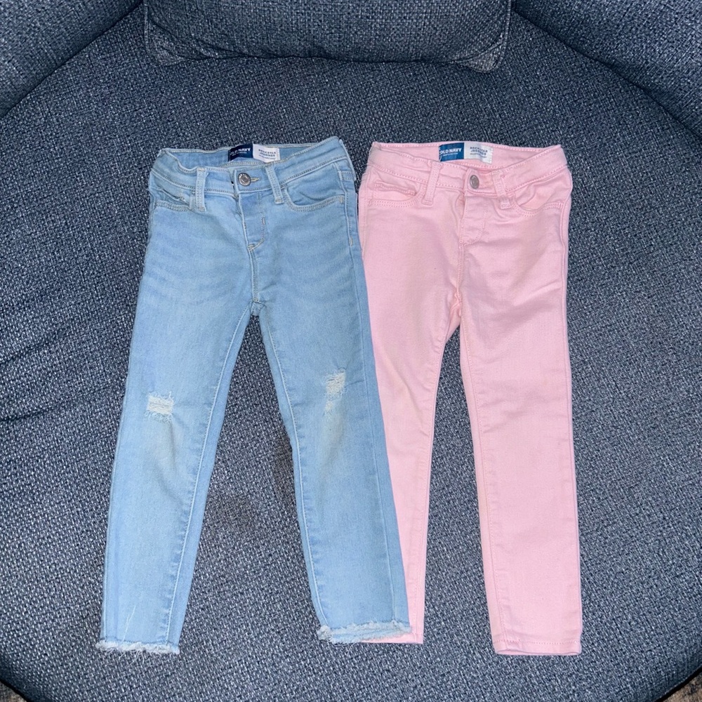 Old Navy Kids Jeans (like new) - Light Blue and Pink